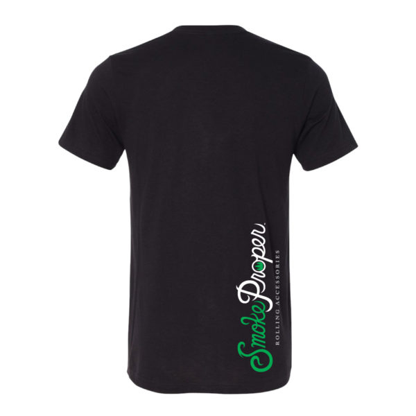 Black - Smoke Proper T-shirt Cabin Fever Design (Back)